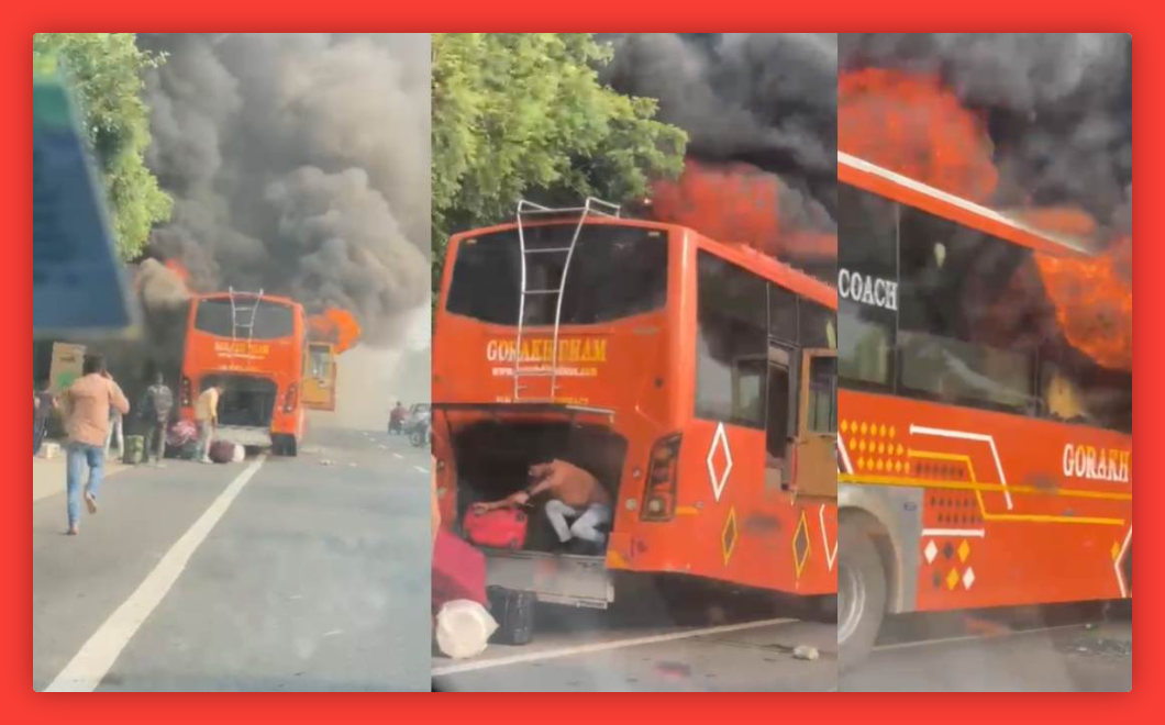 Noida Bus Fire: छठ के लिए बिहार जा रही एक बस में आग लग गई और यात्रियों ने कूदकर अपनी जान बचाई.